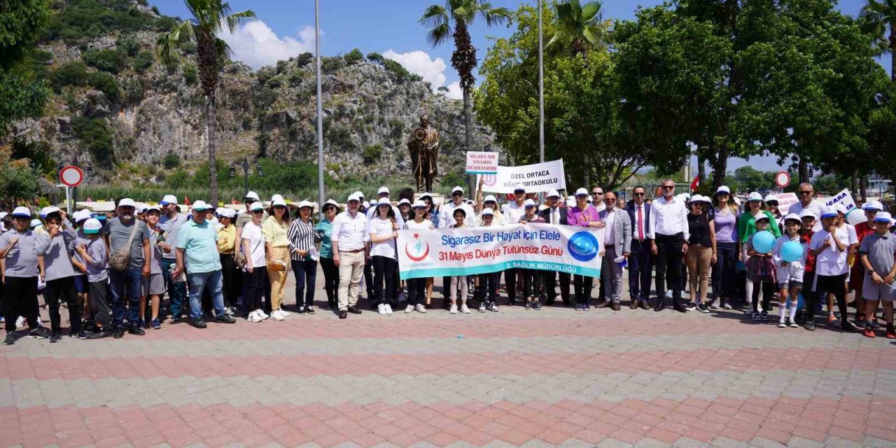 Ortaca’da ‘Dünya tütünsüz günü’ yürüyüşü