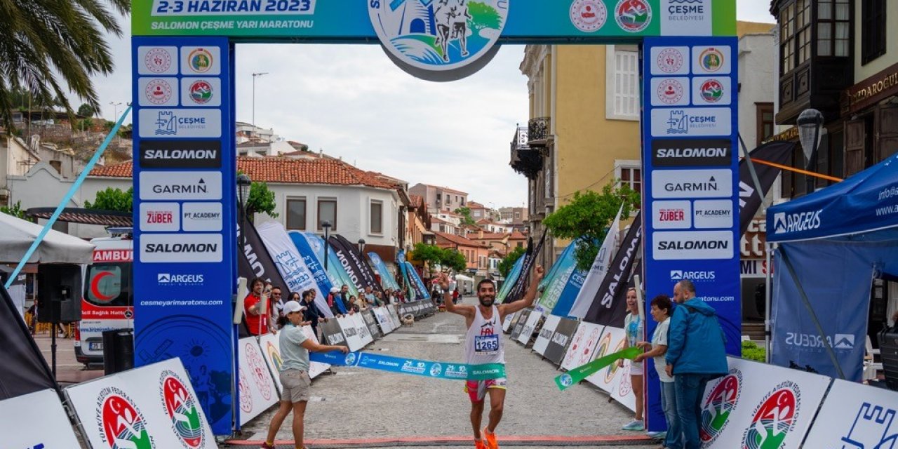 Çeşme’de ilk kez düzenlenen Salomon Çeşme Yarı Maratonu’nda kazananlar belli oldu