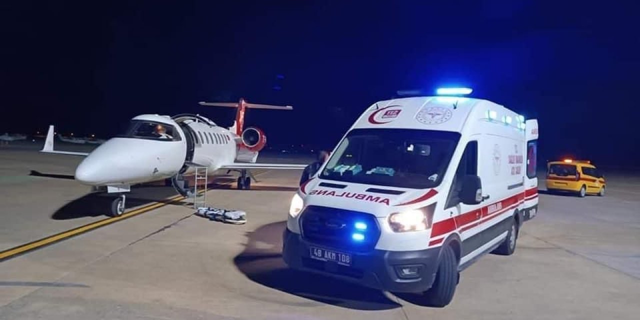 Fethiye’de salça kazanına düşen çocuk, uçak ambulansla İstanbul’a götürüldü