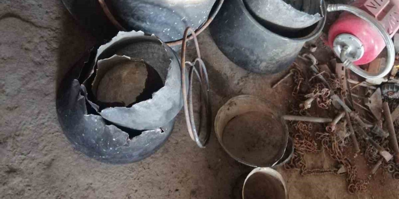 Bakır kazanı hırsızı yakalandı