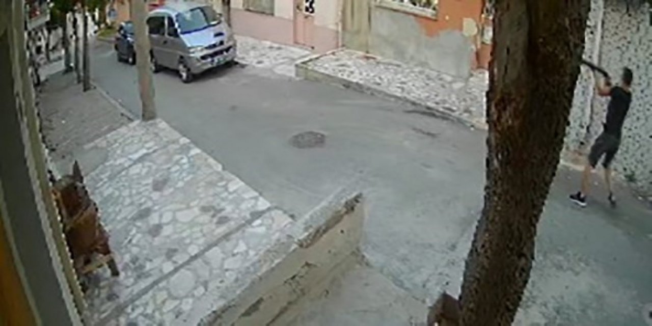 İzmir’de pompalı tüfekle saldırı kamerada