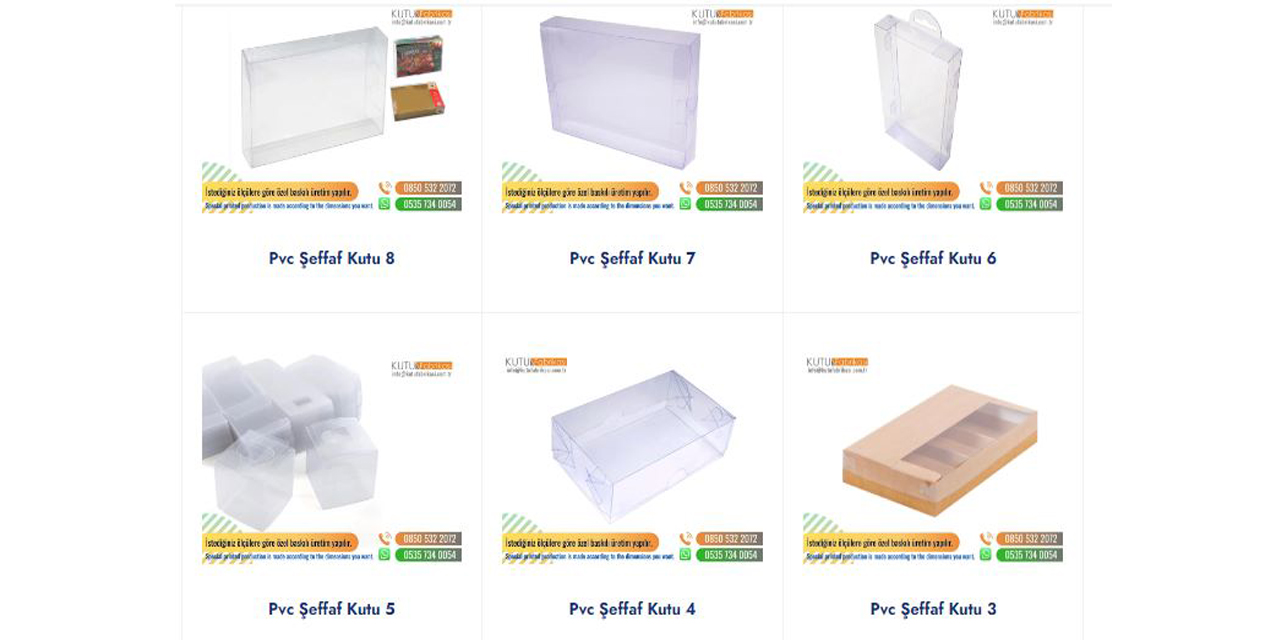 Kutu fabrikası imalat çeşitleri ile özgün kutular