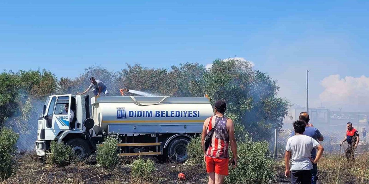 Didim’de sanayide çıkan yangın korkuttu
