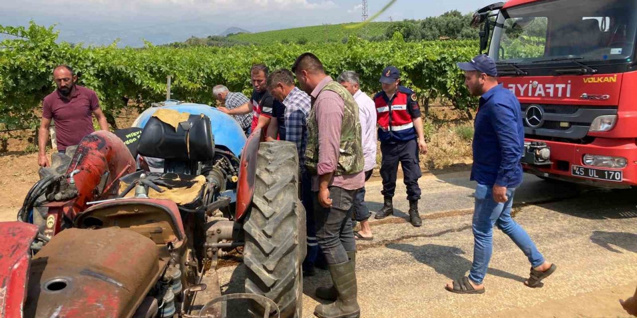 Sarıgöl’de traktör kazası: 1 ölü