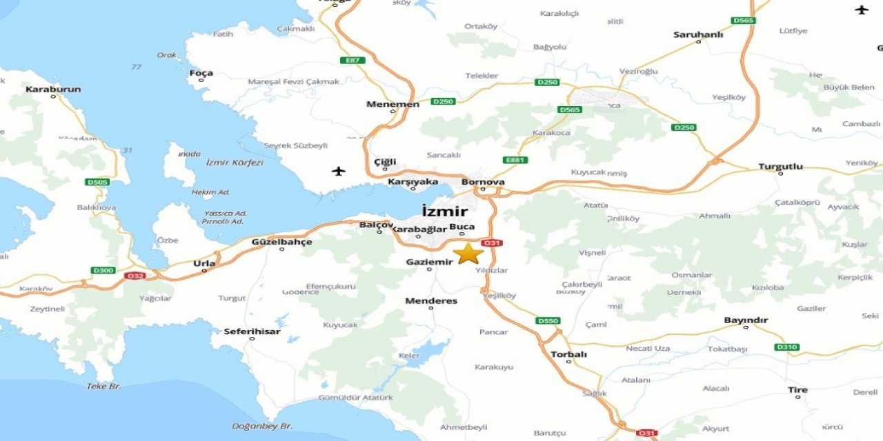 İzmir’de 3.9 büyüklüğünde deprem