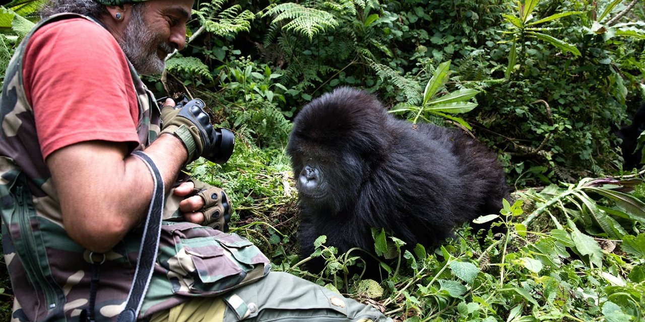 80 ülkede vahşi hayatı fotoğrafladı, gorillerle burun buruna geldi