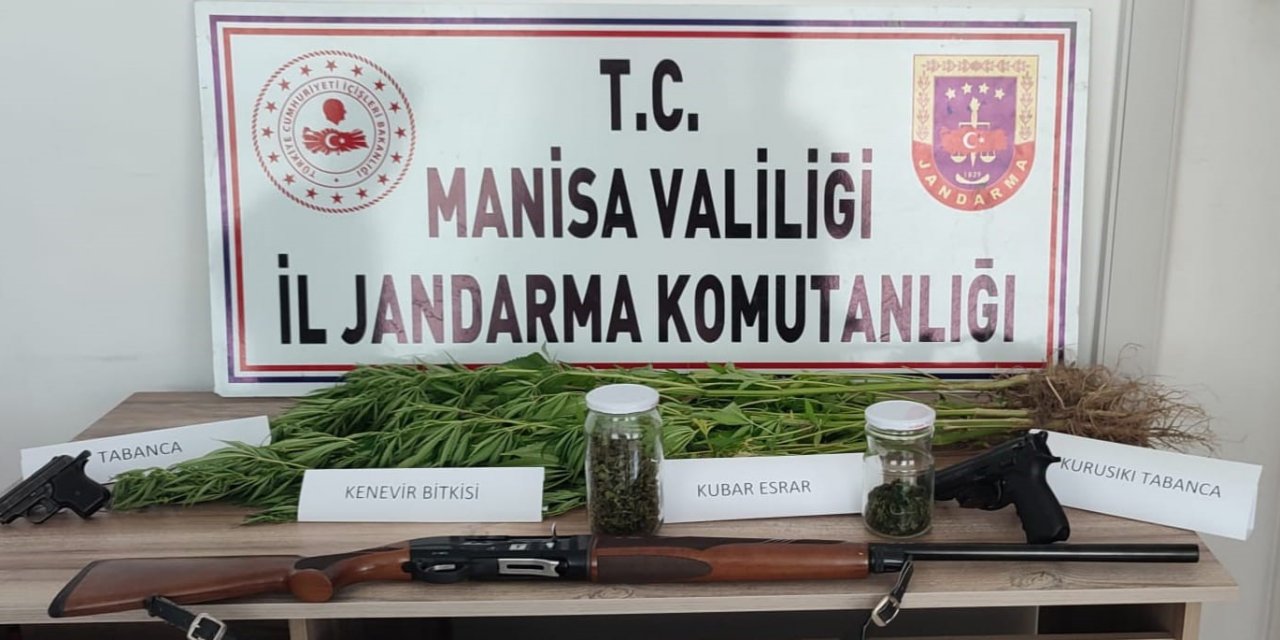Manisa’da 45 kök kenevir ve 30 gram esrar ele geçirildi
