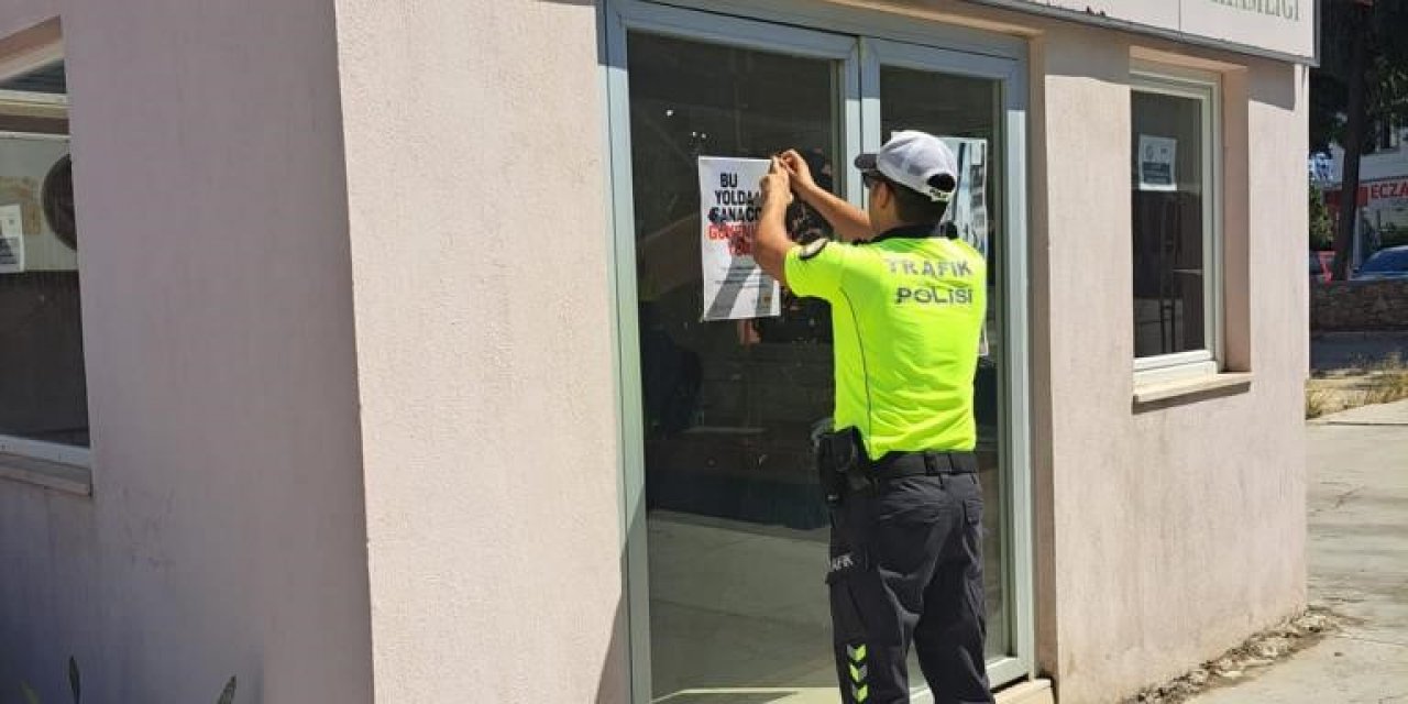 Datça emniyetinden yola çıkacaklara afişli uyarı