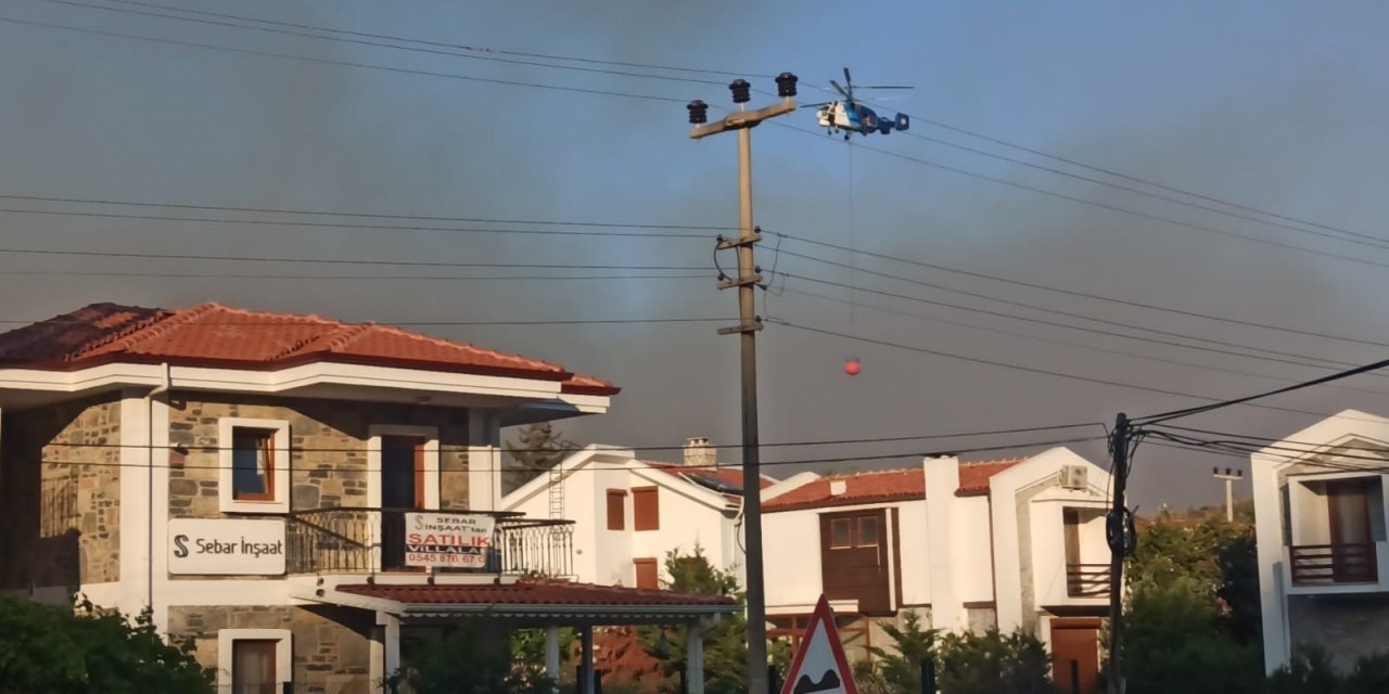 Datça’daki orman yangını yerleşim yerlerini tehdit ediyor