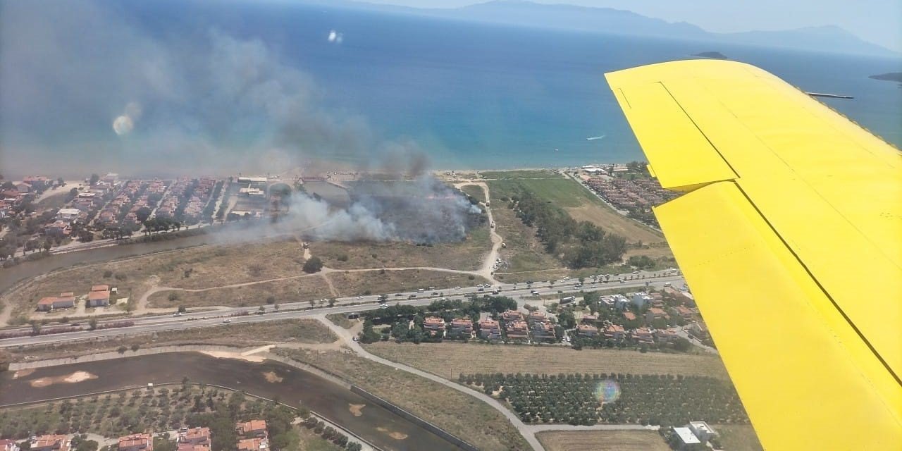 Tatilcileri korkutan yangın