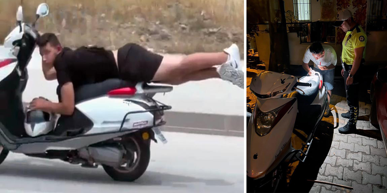 Motosikletin parası kadar ceza yazıldı