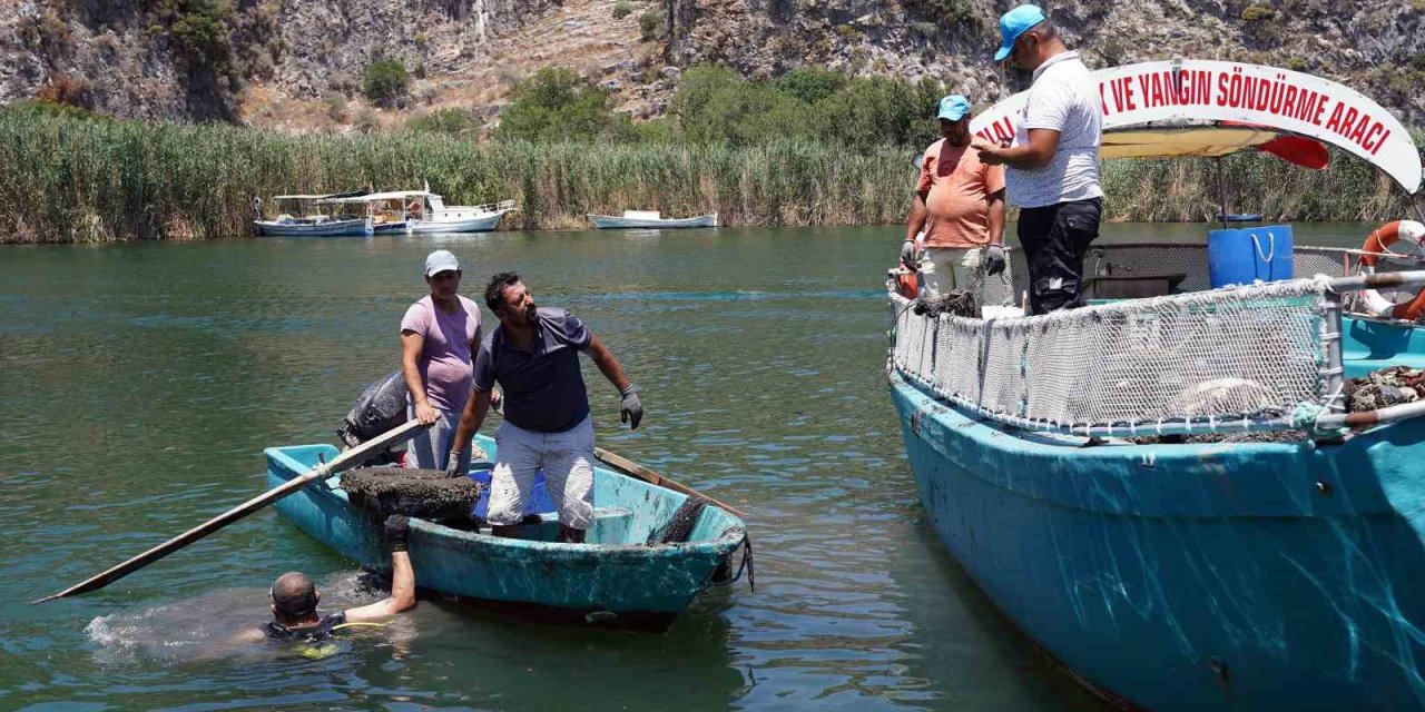 Dalyan kanalında temizlik