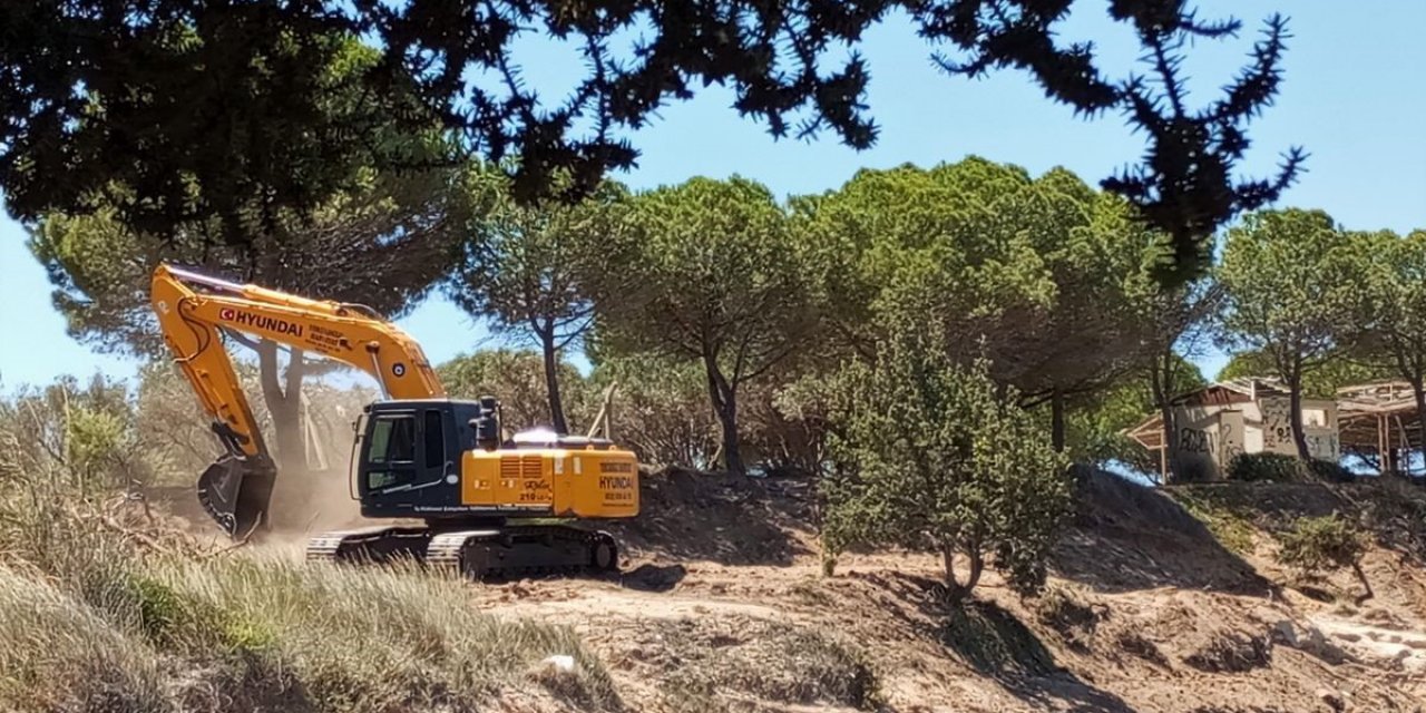 Tabiat alanında, kepçe ve hızarlı “temizlik”, doğaseverlerin tepkisini çekti