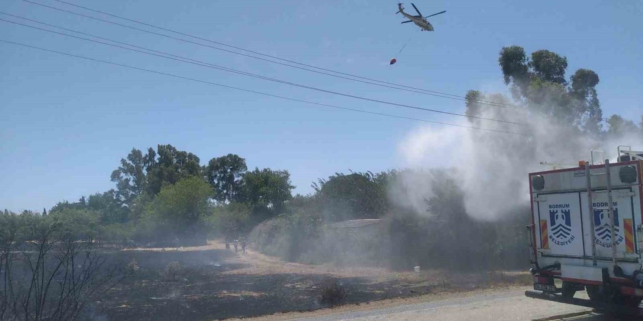 Bodrum Belediyesi ekipleri yangınlara müdahalede destek oldu