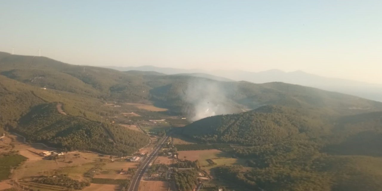 İzmir’deki orman yangınına havadan ve karadan müdahale