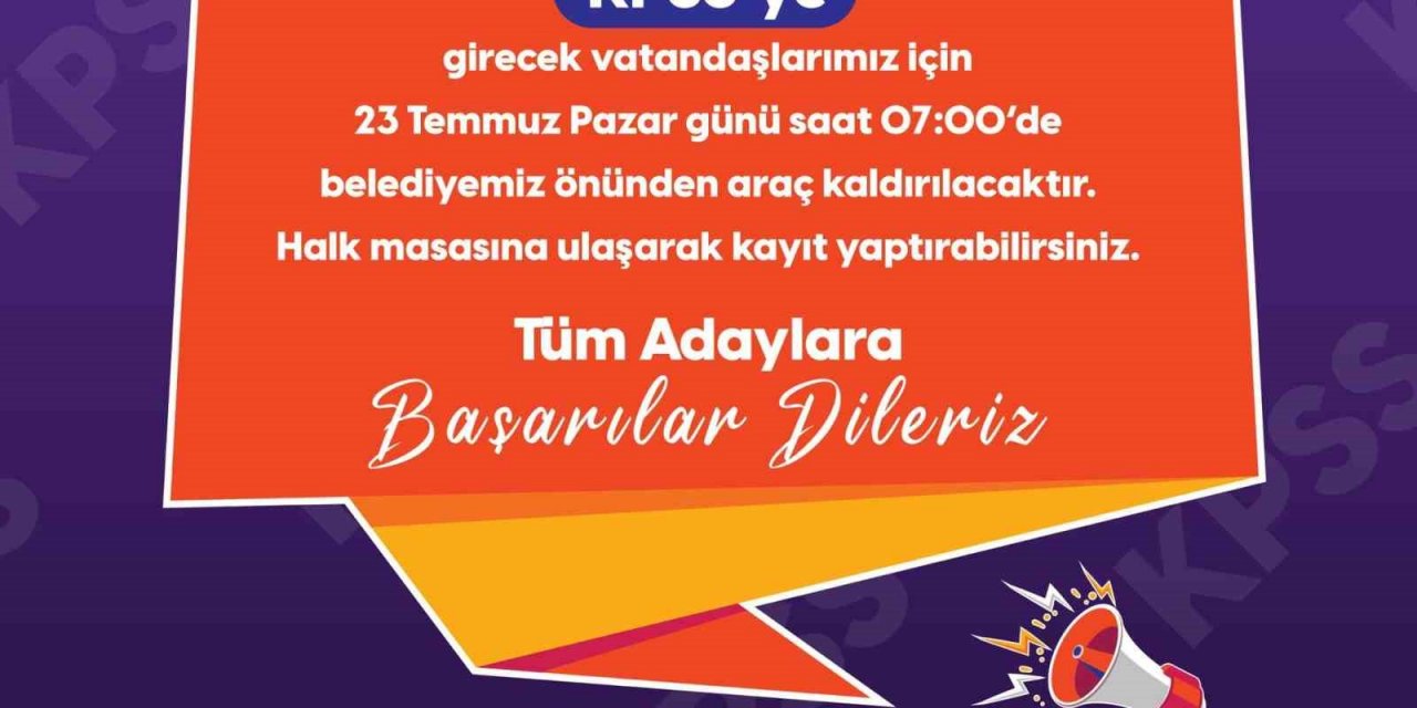 Didim Belediyesi’nden KPSS’ye girecekler için ücretsiz otobüs