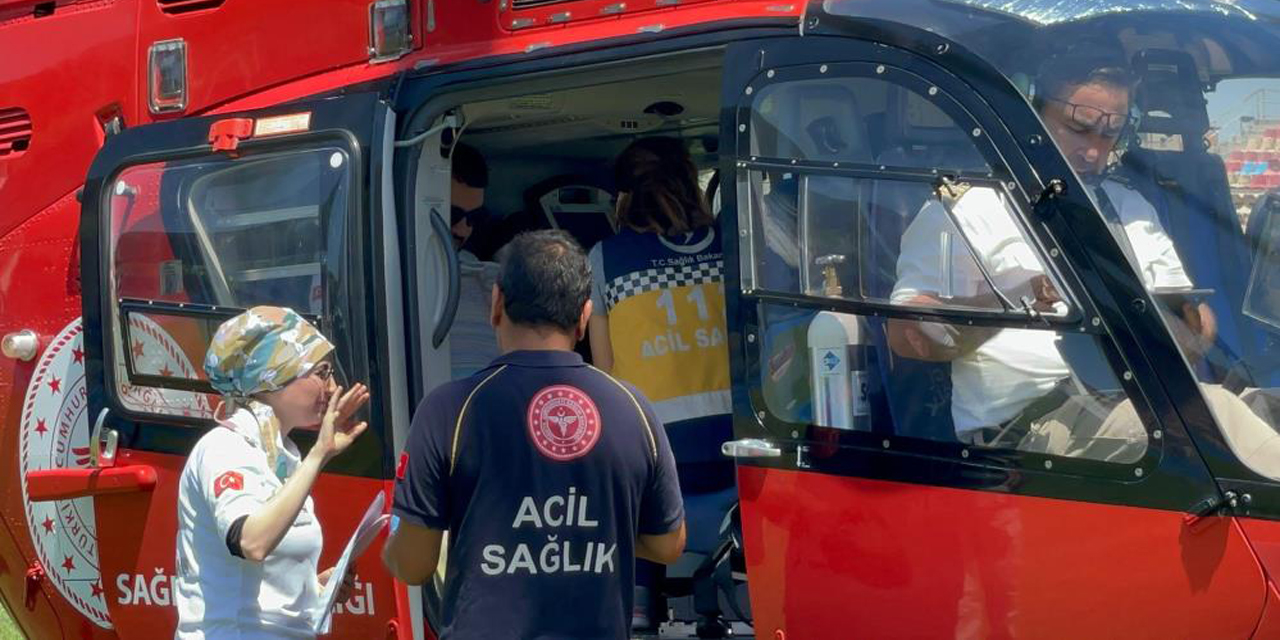 Arya bebek için helikopter havalandı