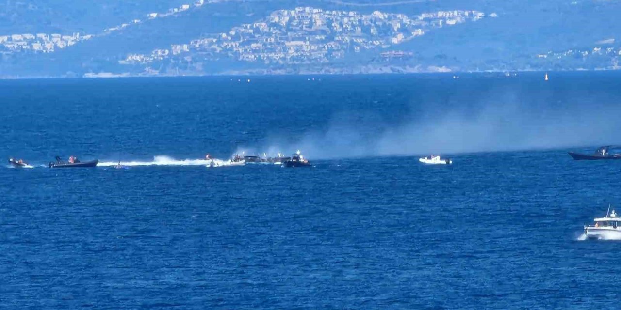 Bodrum’da milyon dolarlık tekne alev topuna döndü