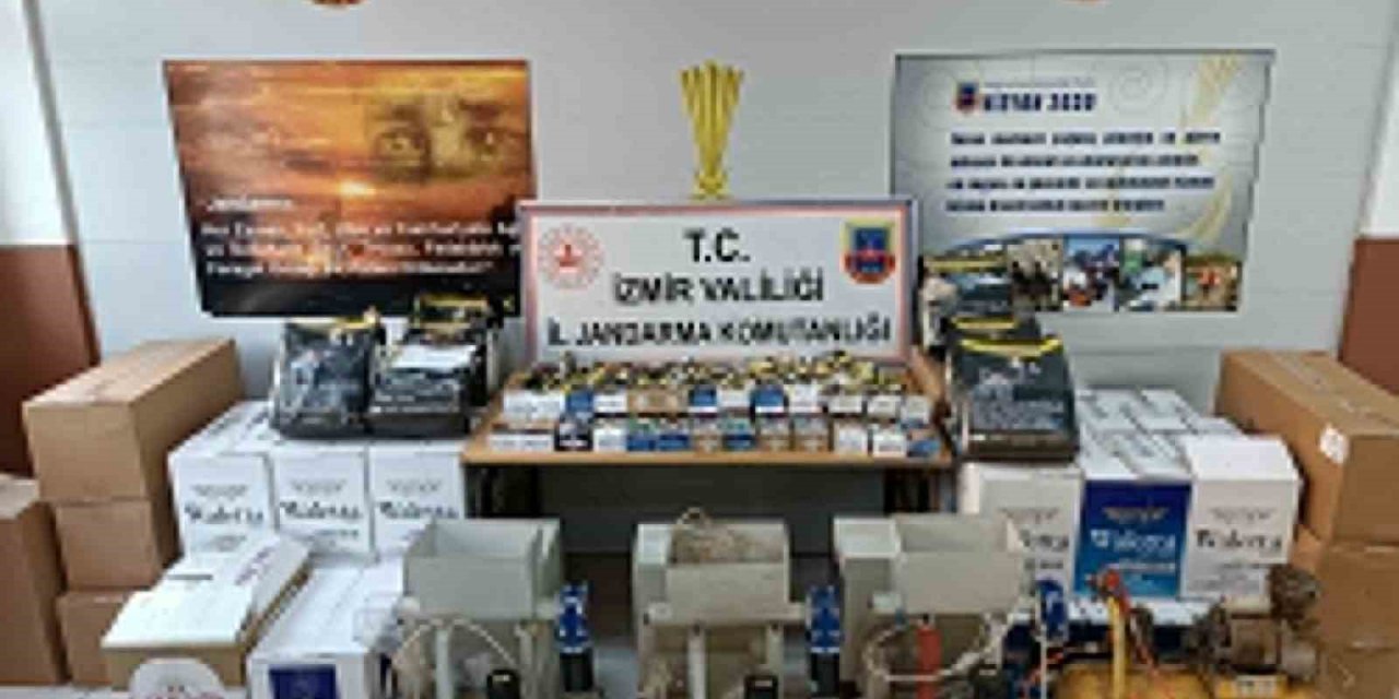 İzmir’de 180 bin adet boş makaron ele geçirildi
