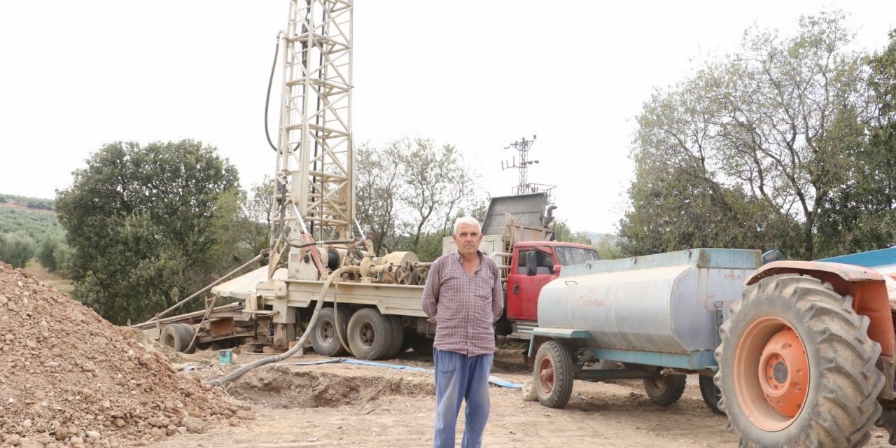 Su sıkıntısı yaşayan köye yeni sondaj çalışması başladı