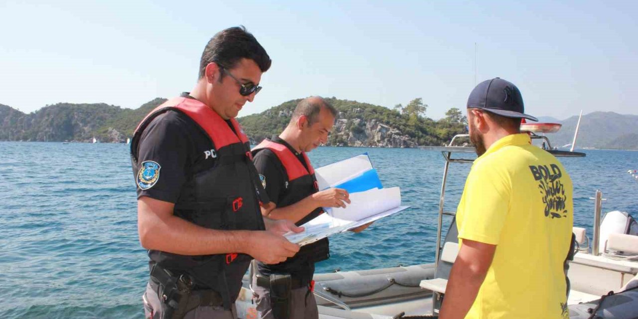 Marmaris deniz polisi su sporları denetimlerine devam ediyor