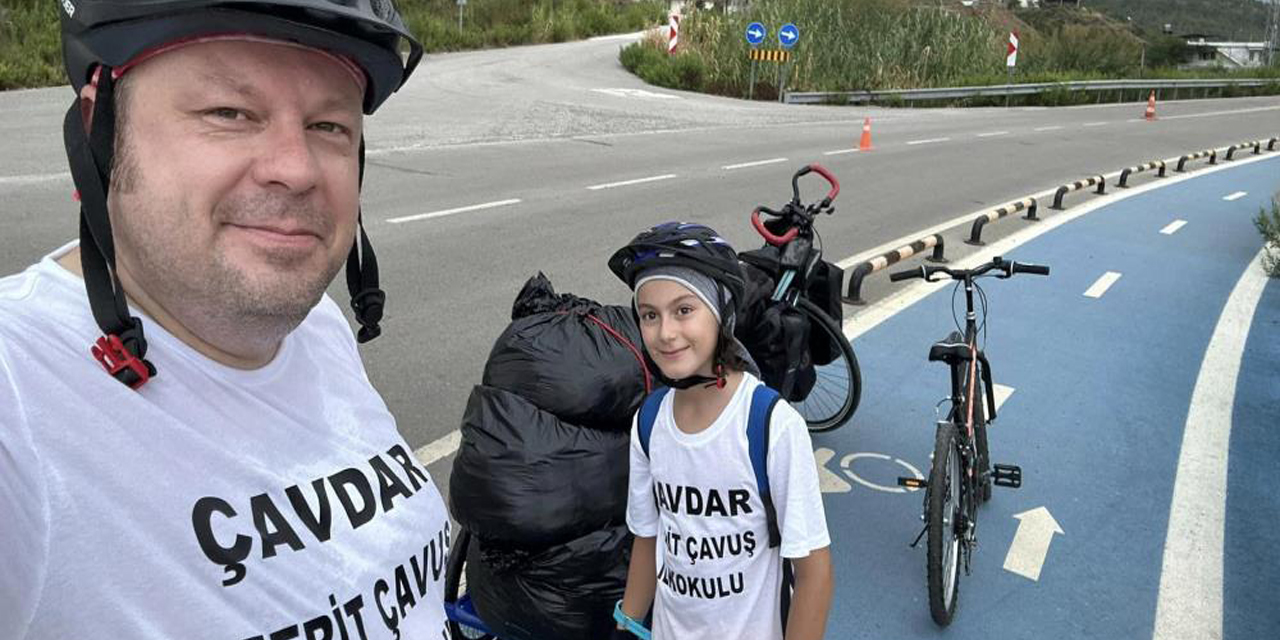 Sökeli eğitimci, oğluyla Ege’den Hatay’a bisikletle yardım köprüsü kurdu