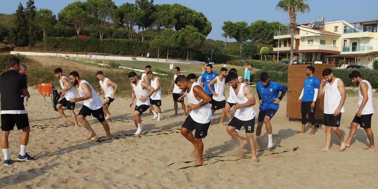 Didim Belediyespor, plajda enerji depoluyor