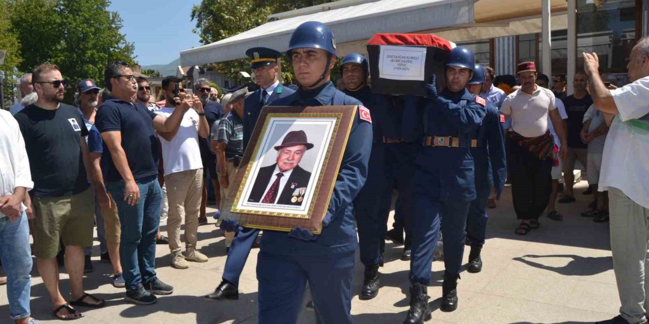Fethiyeli Kore Gazisi son yolculuğuna askeri törenle uğurlandı