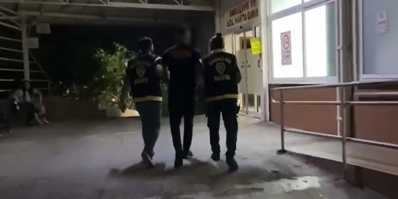 Ağaçta meşaleli şov karakolda son buldu