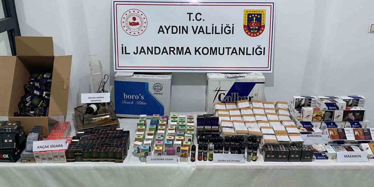 Aydın’da 66 bin 500 adet içi tütün doldurulmuş makaron ele geçirildi