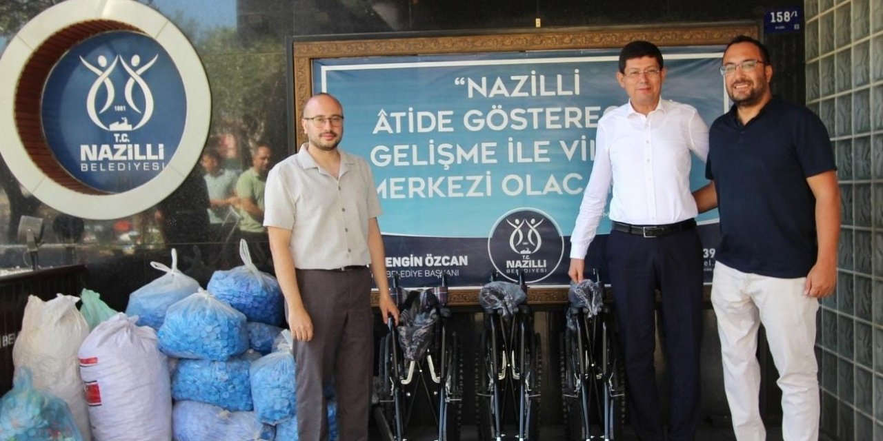 Nazilli’de 30 bin mavi kapak engellilere umut oldu