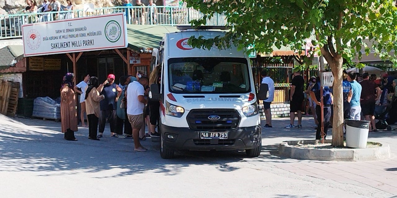 Fethiye Saklıkent Milli Parkı’nda korku dolu anlar