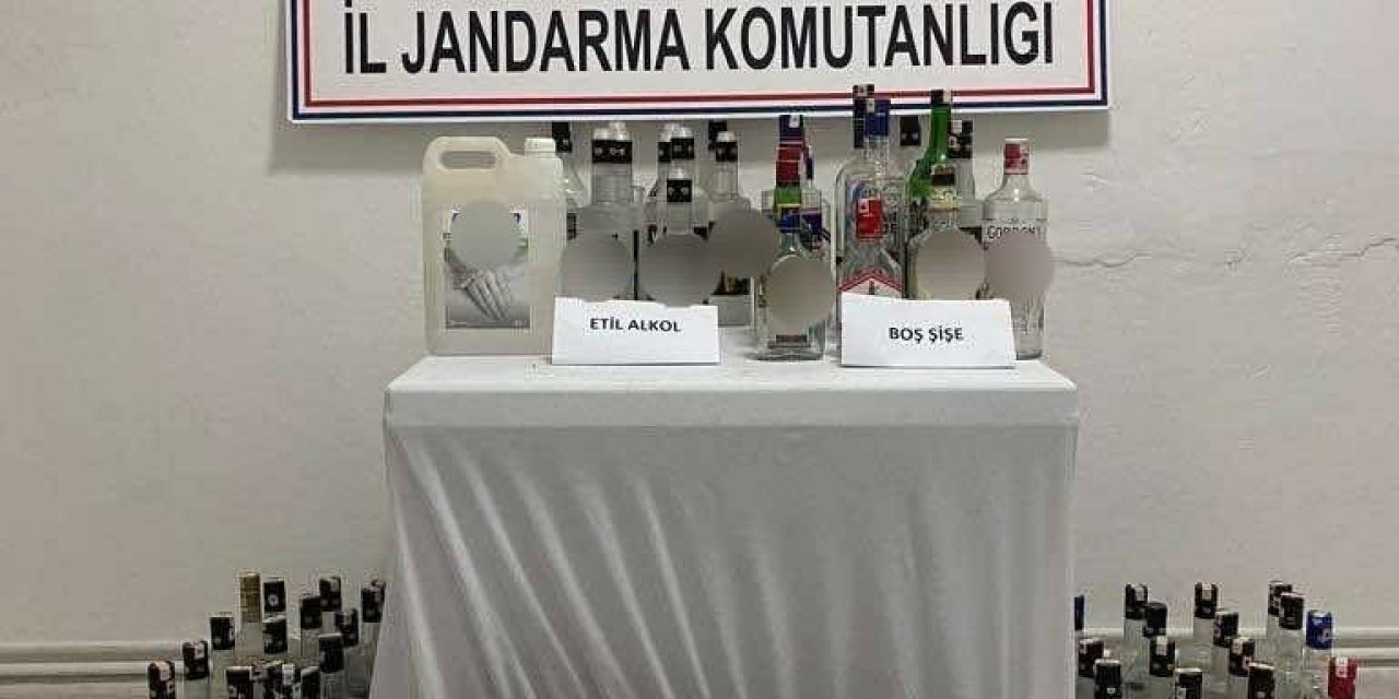 Sahte alkol imalathanesine baskın: 1 yakalama