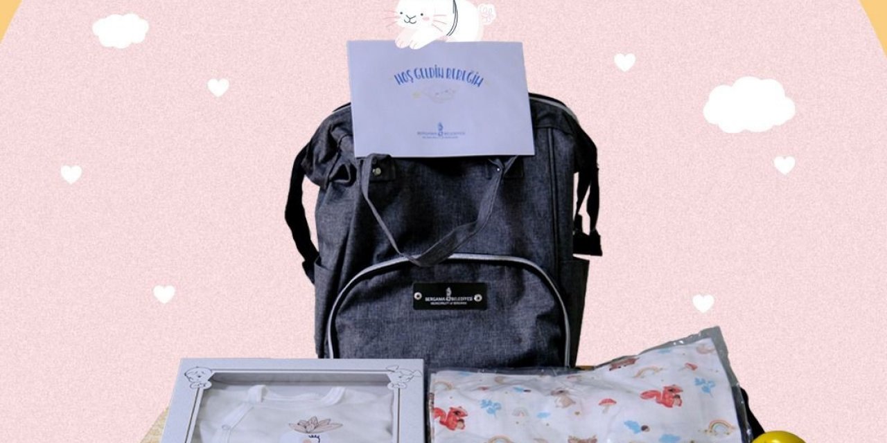 Bergama Belediyesinden "Hoş Geldin Bebeğim" hediyesi