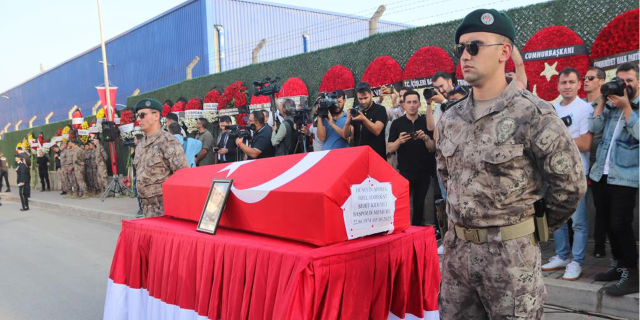 Şehit polise yürek yakan veda