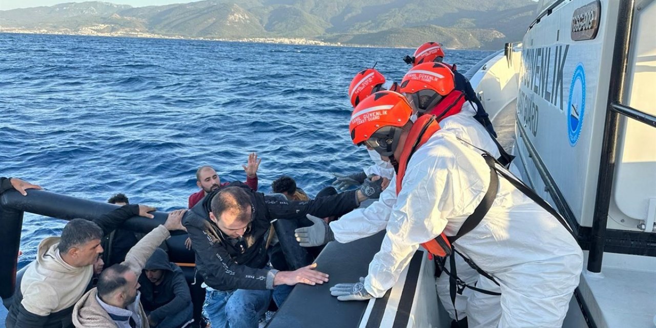 Aydın’da 43 düzensiz göçmen kurtarıldı