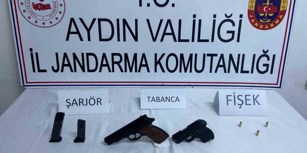 Köşk’te ruhsatsız tabanca ele geçirildi