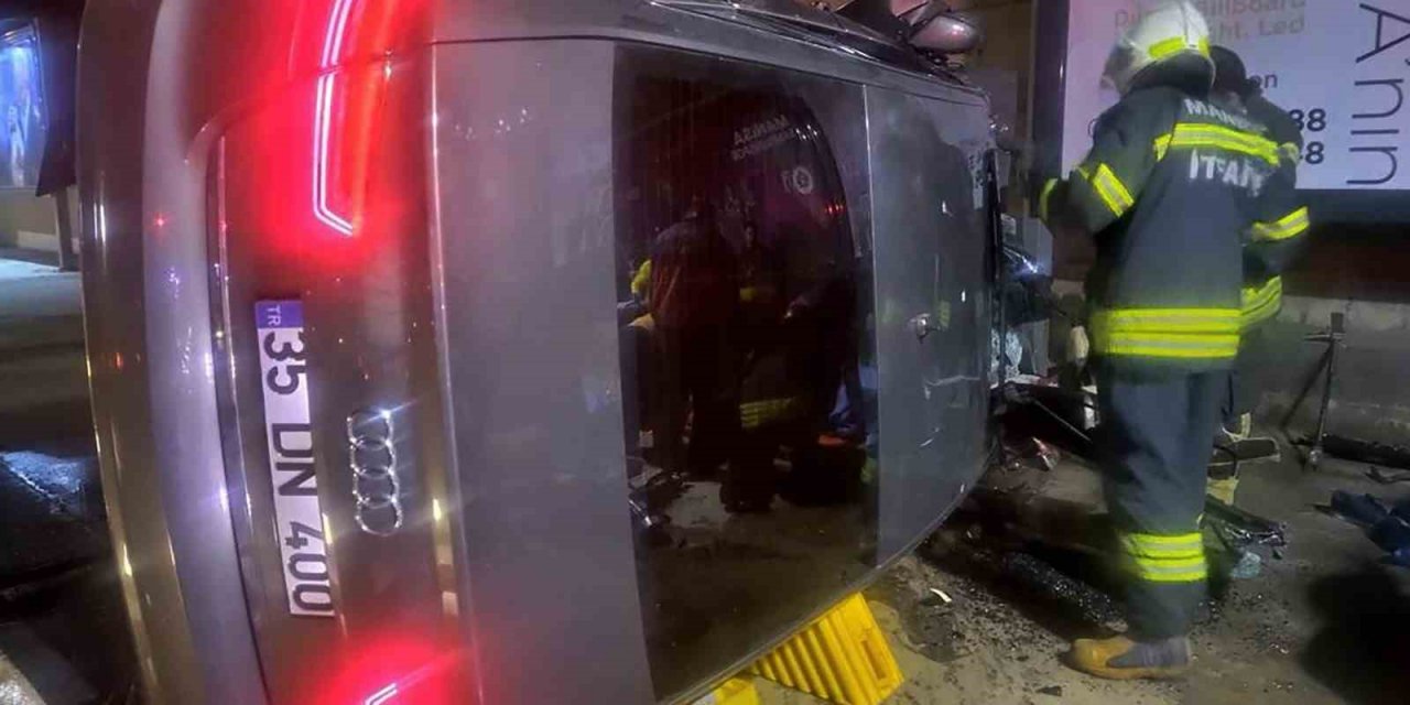 Manisa’da kontrolden çıkan otomobil devrildi: 1 ölü