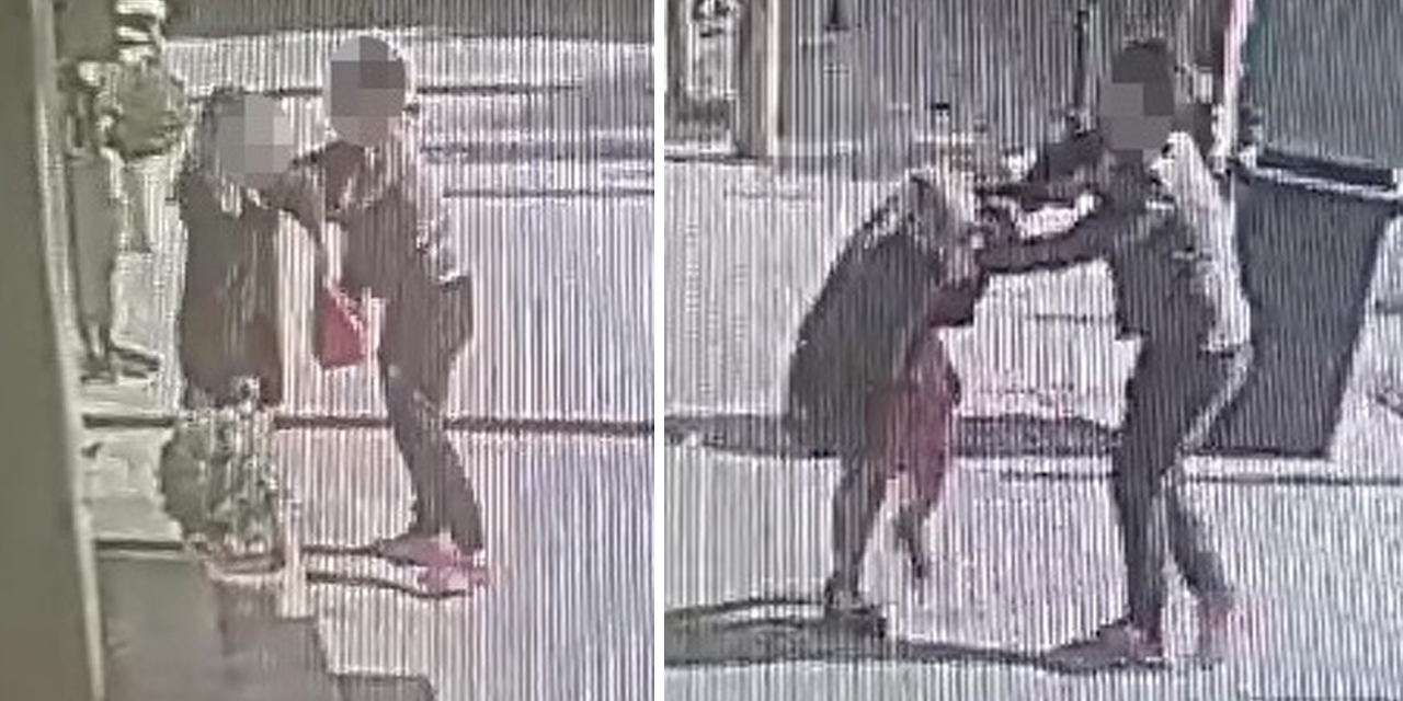 Saçından tuttuğu kadını dakikalarca sürükledi