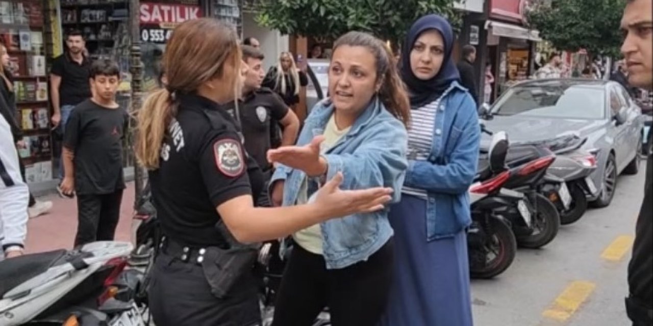 Kasksız yakalanan motosikletli kadın, polisleri çileden çıkardı
