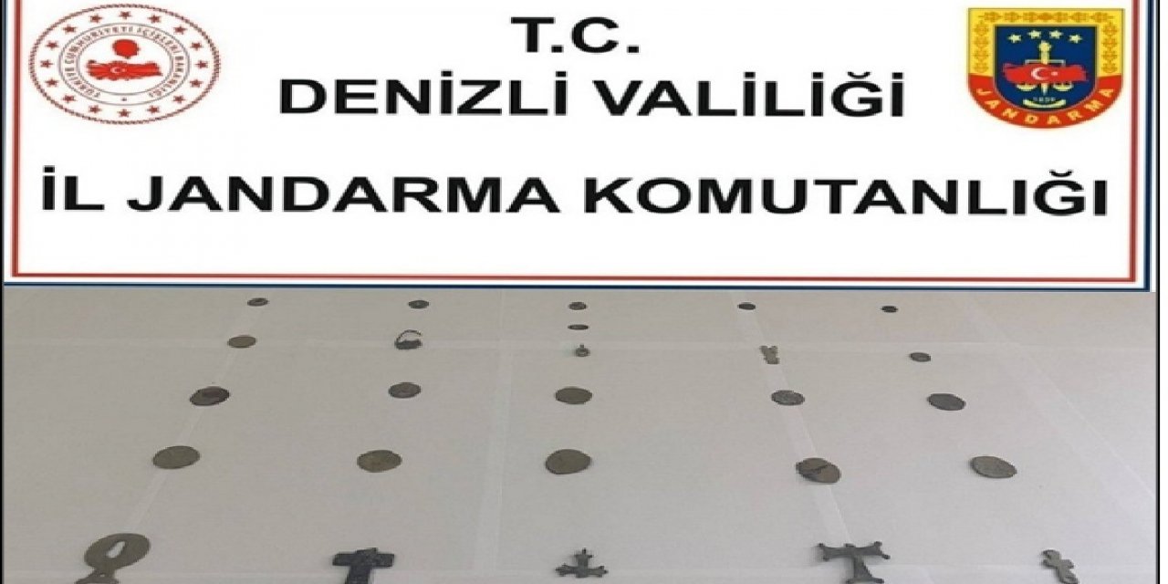 Denizli’de kaçak tarihi eserler yakalandı
