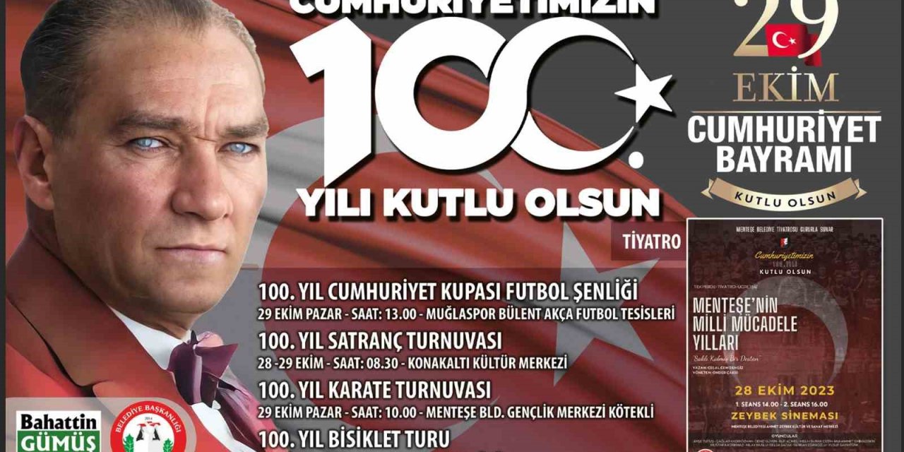 Menteşe Belediyesi’nden Cumhuriyetin 100. yılına özel etkinlikler