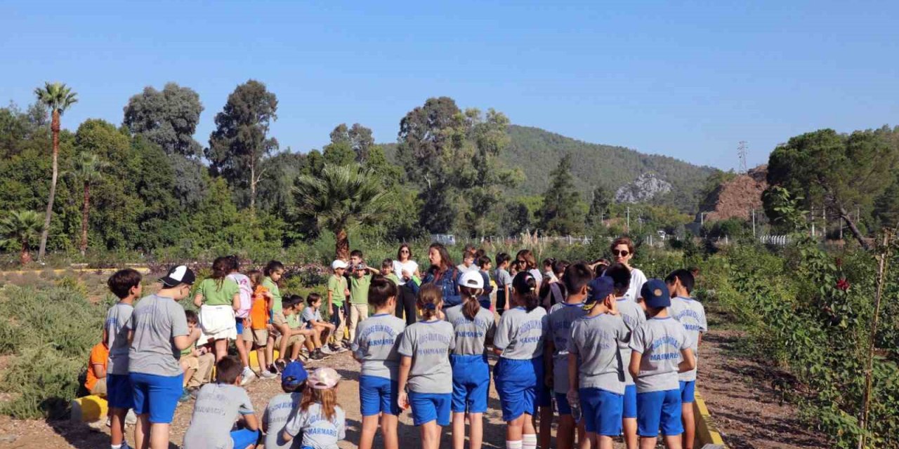 Öğrenciler Büyükşehir Marmaris Tıbbi Bitkiler Koleksiyon Bahçesi’ni ziyaret etti
