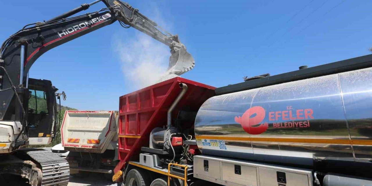 Efeler Belediyesi yol yapım çalışmalarını sürdürüyor