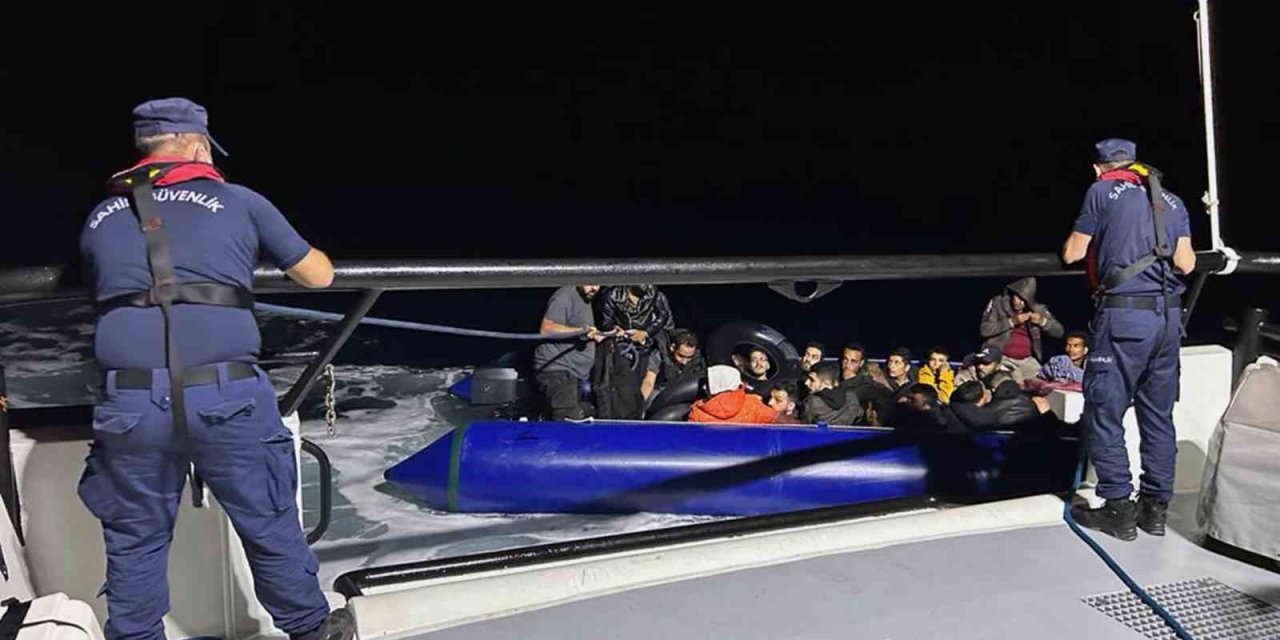Datça’da 63 düzensiz göçmen yakalandı