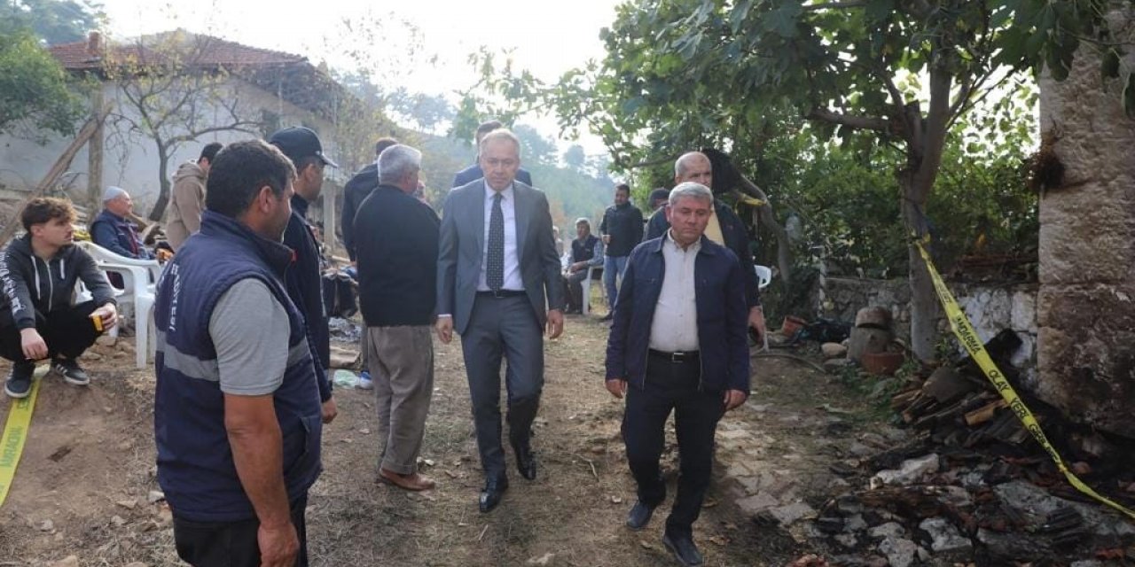 Kaymakam ve başkandan acılı aileye taziye ziyareti