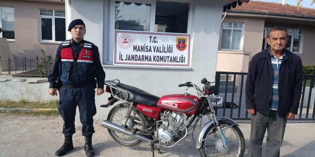 Manisa’da çalınan motosikleti jandarma buldu