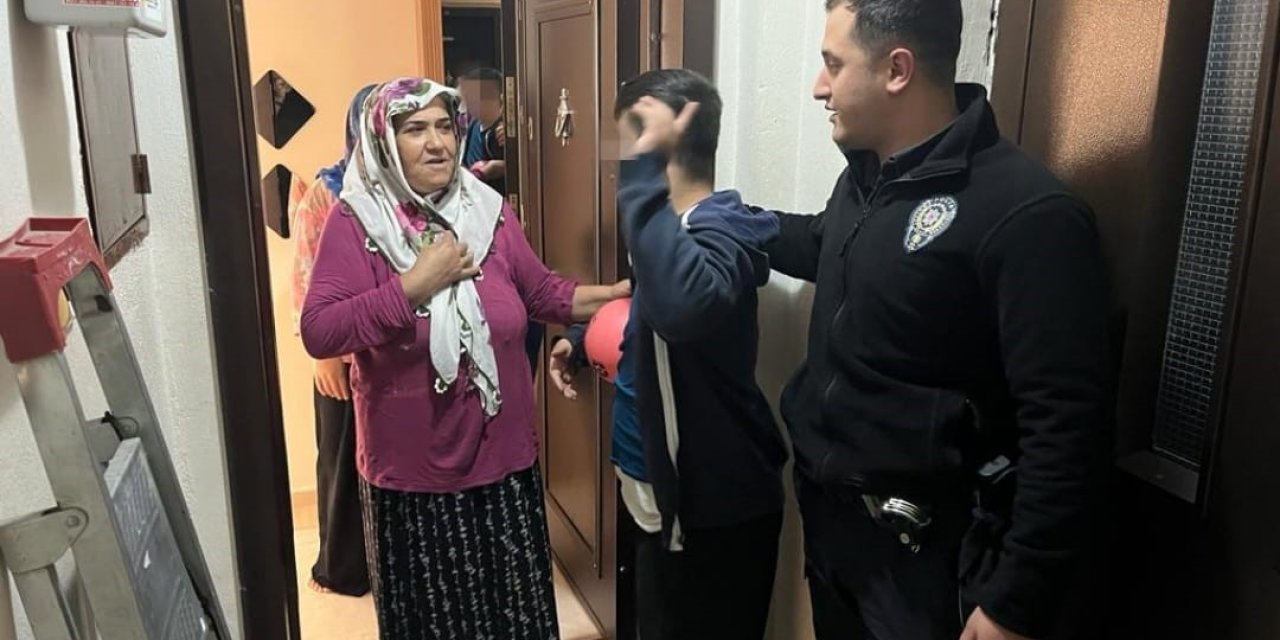 Emniyetin titiz çalışmasıyla bulunan kayıp çocuk ailesine teslim edildi