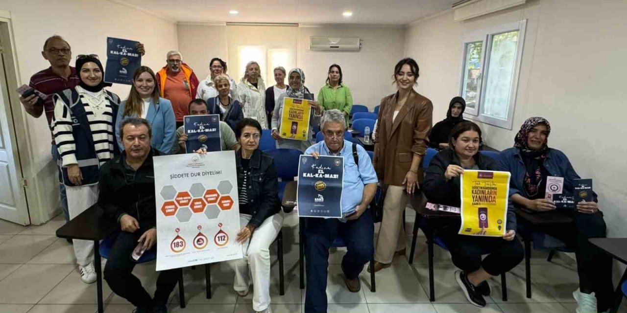 Marmaris’te polisler "kadına el kalkamaz" dedi