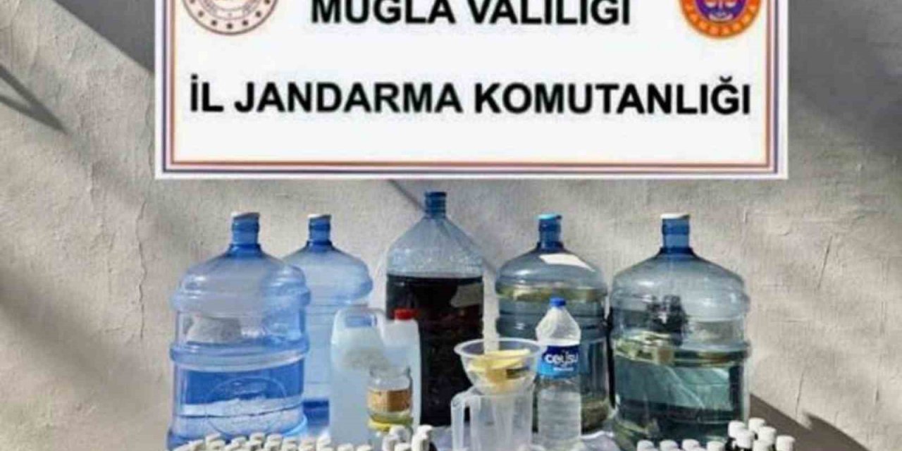 Marmaris’te sahte ve kaçak alkol operasyonu
